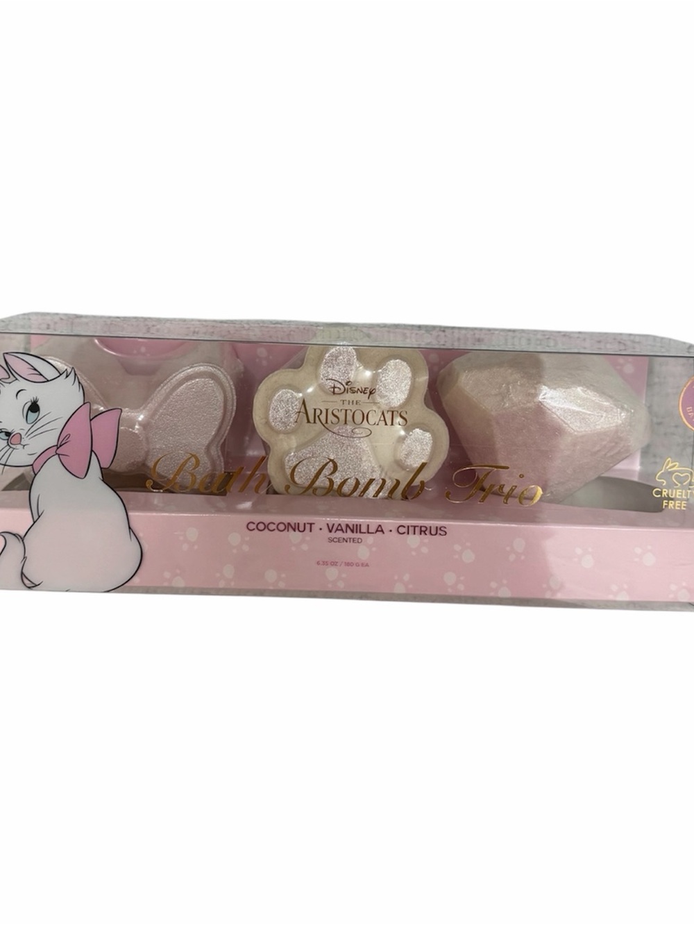 Aristocats Pink Bath Bomb Trio - Coconut, Vanilla & Citrus
